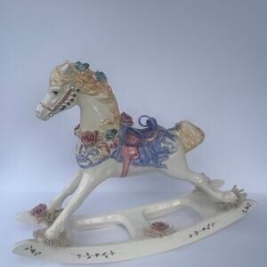 Lennox Porcelain Carousel Rocking Horse Vintage